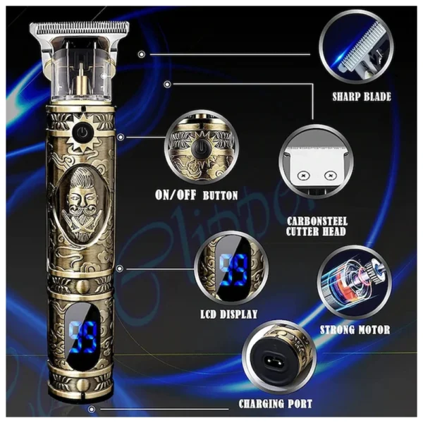 masina de tuns profesionala impact vision® pentru barba si contur, cu afisaj digital, acumulator si incarcare rapida masina de tuns profesionala impact vision® pentru barba si contur, cu afisaj digital, acumulator si incarcare rapida