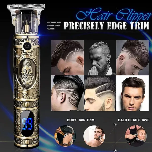 masina de tuns profesionala impact vision® pentru barba si contur, cu afisaj digital, acumulator si incarcare rapida masina de tuns profesionala impact vision® pentru barba si contur, cu afisaj digital, acumulator si incarcare rapida