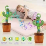 jucarie interactiva cactus vorbitor si dansator impact vision®, imita, canta si danseaza, cu acumulator si cablu usb