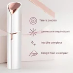 epilator facial pentru epilare fara durere, cu incarcare prin usb, led, portabil, impact vision®