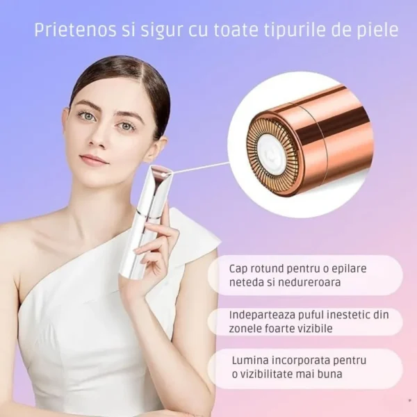 epilator facial pentru epilare fara durere, cu incarcare prin usb, led, portabil, impact visionĀ® epilator facial pentru epilare fara durere, cu incarcare prin usb, led, portabil, impact visionĀ®