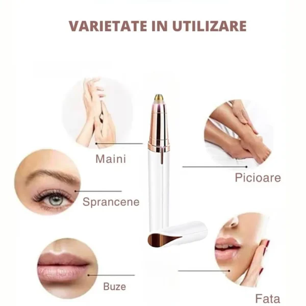 epilator sprancene pentru epilare fara durere, portabil, cu incarcare usb, lumina led, alb, impact visionĀ® epilator sprancene pentru epilare fara durere, portabil, cu incarcare usb, lumina led, alb, impact visionĀ®