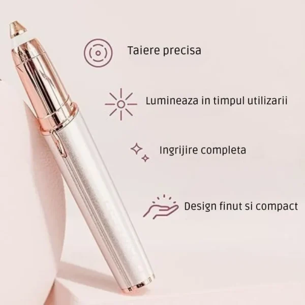epilator sprancene pentru epilare fara durere, portabil, cu incarcare usb, lumina led, alb, impact visionĀ® epilator sprancene pentru epilare fara durere, portabil, cu incarcare usb, lumina led, alb, impact visionĀ®