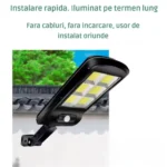 Lampă solară LED montată pe perete, exterior