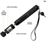 laser pointer verde, raza actiune 10 km, acumulator 6800 mah