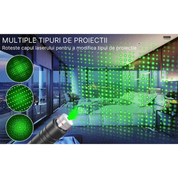 laser pointer verde, raza actiune 10 km, s, material din aluminiu durabil laser pointer verde, raza actiune 10 km, s, material din aluminiu durabil