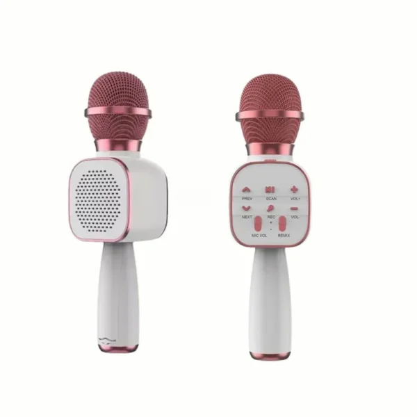 microfon wireless karaoke pentru copii impact vision®, cu acumulator, boxa inclusa, radio fm, tf card, usb, inregistrare muzica, culoare roz microfon wireless karaoke pentru copii impact vision®, cu acumulator, boxa inclusa, radio fm, tf card, usb, inregistrare muzica, culoare roz