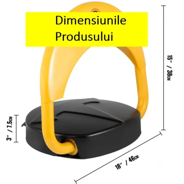 blocator parcare 8 Dimensiunile blocatorului