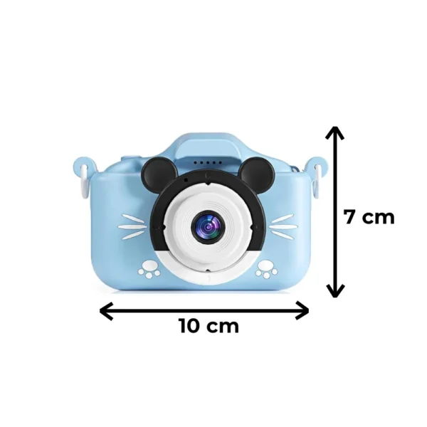 camera foto pentru copii impact visionĀ®, ecran hd ips, puzzle, jocuri, albastru Dimensiuni camera foto copii albastru