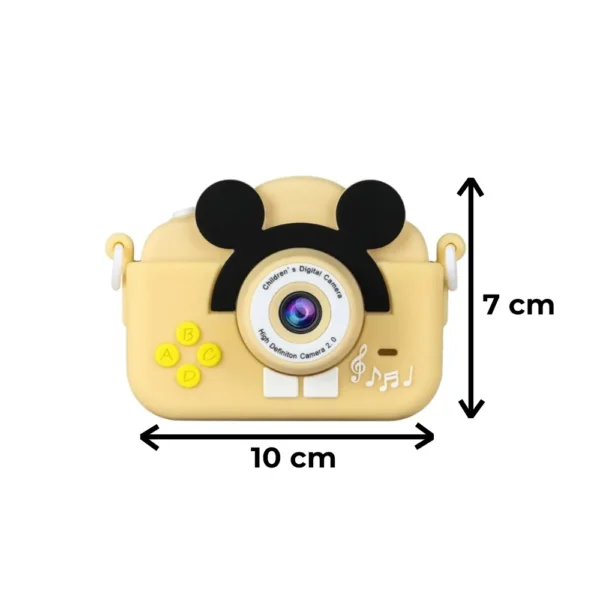 camera foto pentru copii impact visionĀ®, ecran hd ips, puzzle, jocuri, galben Dimensiune aparat foto copii galben