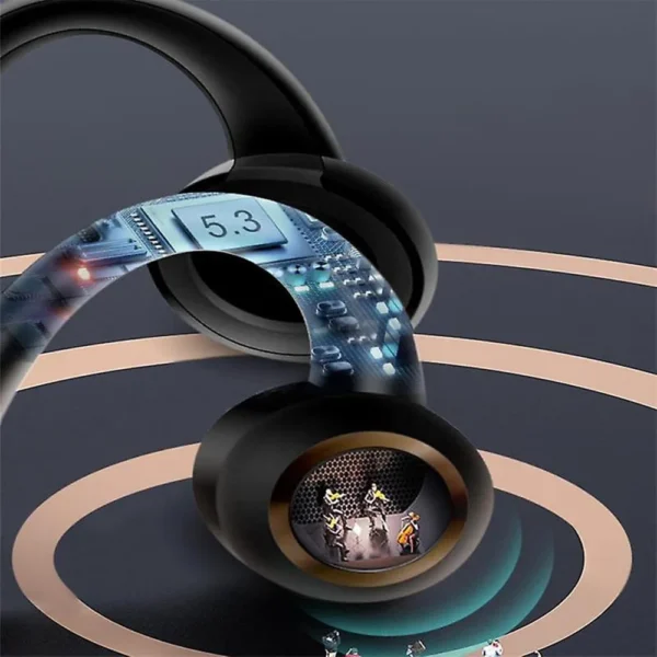 casti sport wireless impact visionĀ® cu conductie osoasa pentru antrenament sala, alergare, ciclism, inot, cu microfon, apeluri handsfree, stereo, pliabile, permite card microusb, 6d surround, bluetooth 5.3, autonomie 30 ore Grafica reprezentativa bluetooth si sunet clar casti wireless sport