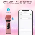 Exemplu de utilizare a functiei Bluetooth a microfonului wireless karaoke