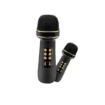 2 microfoane wireless karaoke negre