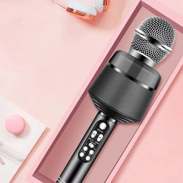 microfon wireless negru 5 Microfonul wireless in cutie pe masa