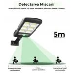 Functia de detectie miscare a lampei solare stradala