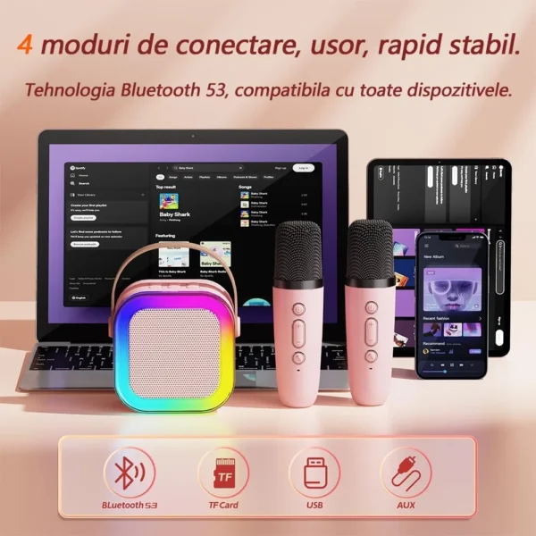 set boxa karaoke 2 Moduri si functii cheie ale setului boxa karaoke cu 2 microfoane
