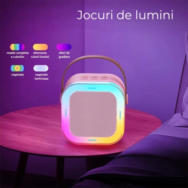 set boxa karaoke 8 Evidentierea functiiei de jocuri de lumini