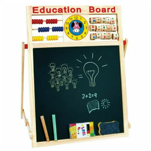 set tabla multifunctionala dubla impact visionĀ® magnetica cu 2 fete scris desenat, pentru copii, 44 x 32 cm Exemplu pentru suprafata de desenat cu creta a tablei multifunctionale cu 2 fete