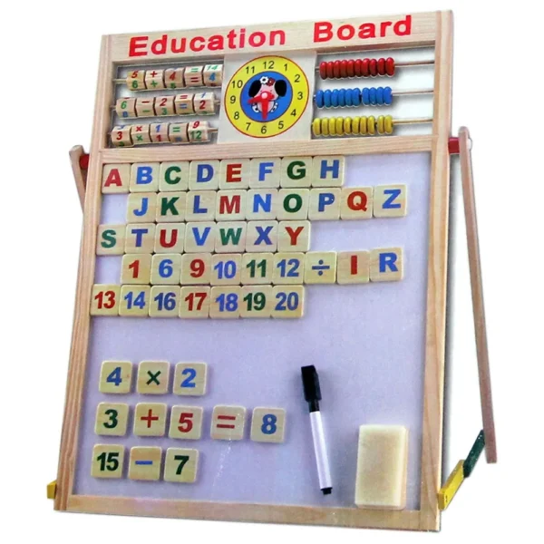 set tabla multifunctionala dubla impact visionĀ® magnetica cu 2 fete scris desenat, pentru copii, 44 x 32 cm Suprafata magnetica a tablei multifunctionale cu 2 fete