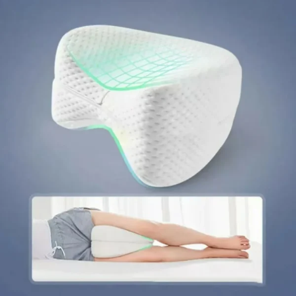 perna ortopedica pentru genunchi si picioare, ergonomica, din spuma cu memorie,  alb, impact vision® Pernă ortopedică pentru sprijinul genunchilor