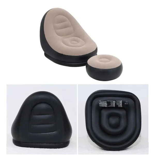 fotoliu gonflabil taburet 3 Fotoliu gonflabil cu taburet din mai multe unghiuri