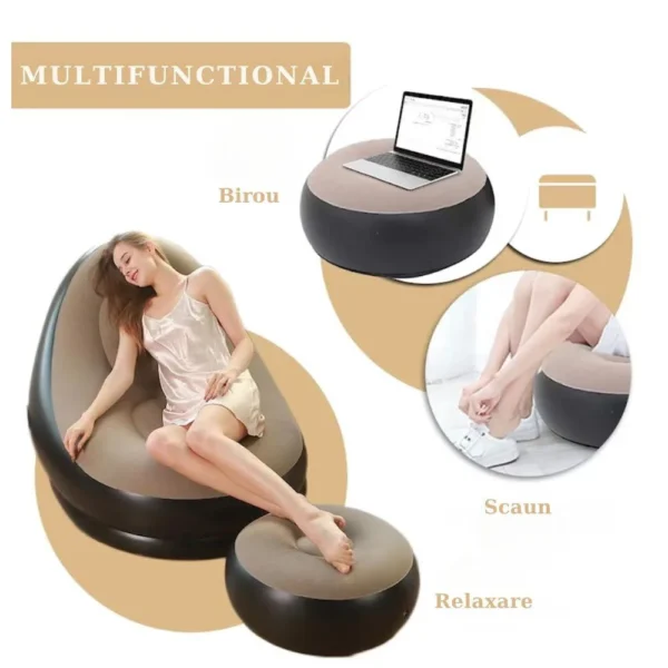 fotoliu gonflabil taburet 6 Exemple de utilizare fotoliu gonflabil cu taburet