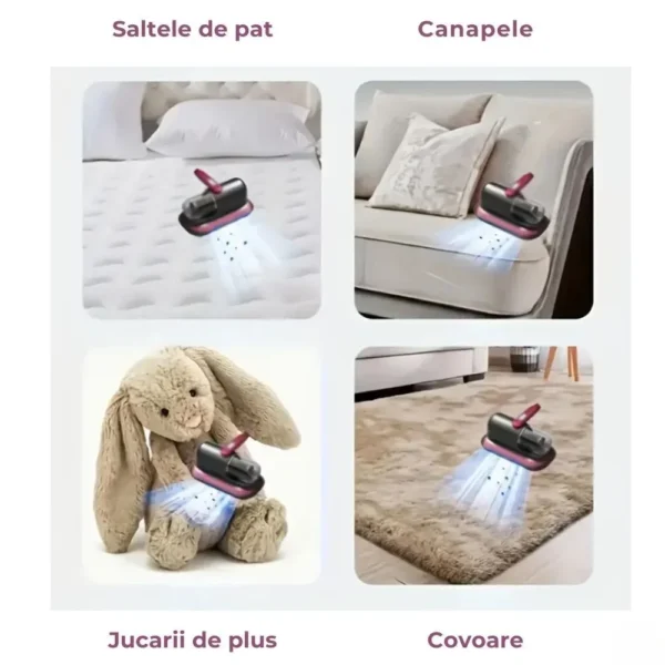 aspirator antiacarieni, portabil, filtru hepa, 100 w, 8000 pa, mov, impact vision® aspirator antiacarieni, portabil, filtru hepa, 100 w, 8000 pa, mov, impact vision®