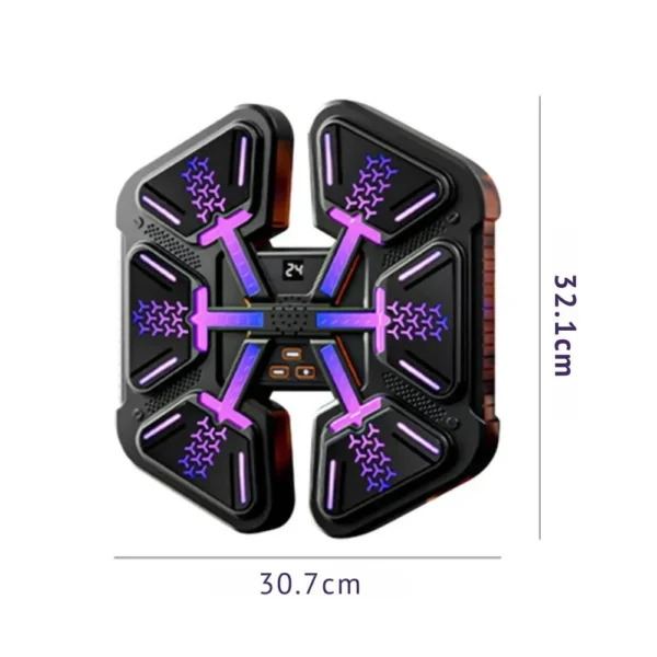 aparat de box muzical electronic, conexiune bluetooth, pentru copii si adulti, antrenamente de box si fitness, interactiv, iluminare led, usb, negru,  impact vision® aparat de box muzical electronic, conexiune bluetooth, pentru copii si adulti, antrenamente de box si fitness, interactiv, iluminare led, usb, negru,  impact vision®