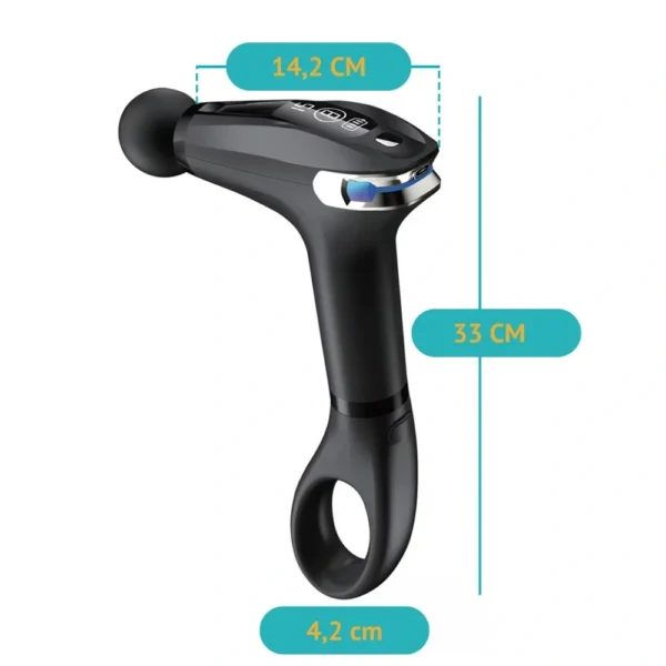 aparat pentru masaj profesional tip pistol, 8 viteze, 4 capete interschimbabile, masaj muscular, anticelulitic, 3200 percutii/minut, portabil, silentios, negru, impact vision® aparat pentru masaj profesional tip pistol, 8 viteze, 4 capete interschimbabile, masaj muscular, anticelulitic, 3200 percutii/minut, portabil, silentios, negru, impact vision®