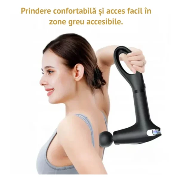 aparat pentru masaj profesional tip pistol, 8 viteze, 4 capete interschimbabile, masaj muscular, anticelulitic, 3200 percutii/minut, portabil, silentios, negru, impact vision® aparat pentru masaj profesional tip pistol, 8 viteze, 4 capete interschimbabile, masaj muscular, anticelulitic, 3200 percutii/minut, portabil, silentios, negru, impact vision®