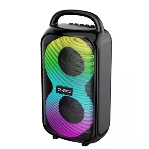 boxa portabila cu usb, bluetooth, lumini led rgb, 6w, tf, aux, baterie reincarcabila negru, impact vision® boxa portabila cu usb, bluetooth, lumini led rgb, 6w, tf, aux, baterie reincarcabila negru, impact vision®