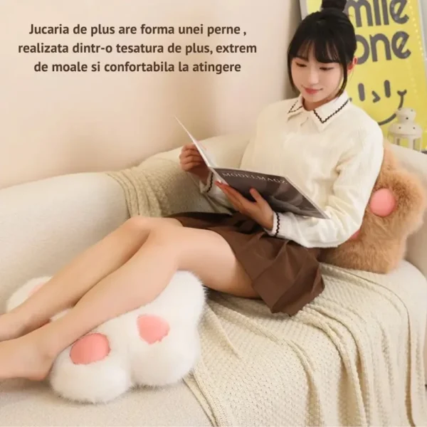 jucarie de plus, tip perna, umplutura hipoalergenica, 40 cm, culoare alb/roz, impact vision® jucarie de plus, tip perna, umplutura hipoalergenica, 40 cm, culoare alb/roz, impact vision®