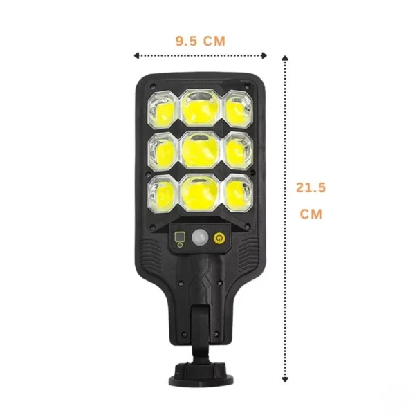 lampa solara de exterior, pentru casa/gradina/terasa, 63 led cob, senzori de miscare, rezistenta la apa ip65, negru, impact vision® lampa solara de exterior, pentru casa/gradina/terasa, 63 led cob, senzori de miscare, rezistenta la apa ip65, negru, impact vision®
