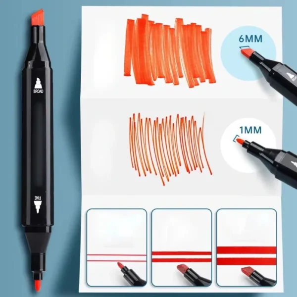 set 36 de carioci profesionale, markere multicolore, cu cerneala pe baza de alcool, cap dublu, impact vision® set 36 de carioci profesionale, markere multicolore, cu cerneala pe baza de alcool, cap dublu, impact vision®