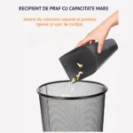 aspirator auto portabil multifuncțional 4 in 1, compresor anvelope, manometru, lanternă led, 100w, negru, impact vision®