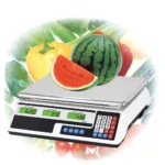 cantar electronic comercial digital pentru magazin si piata – 40 kg, display dublu iluminat, functie memorie, alb – impact vision®