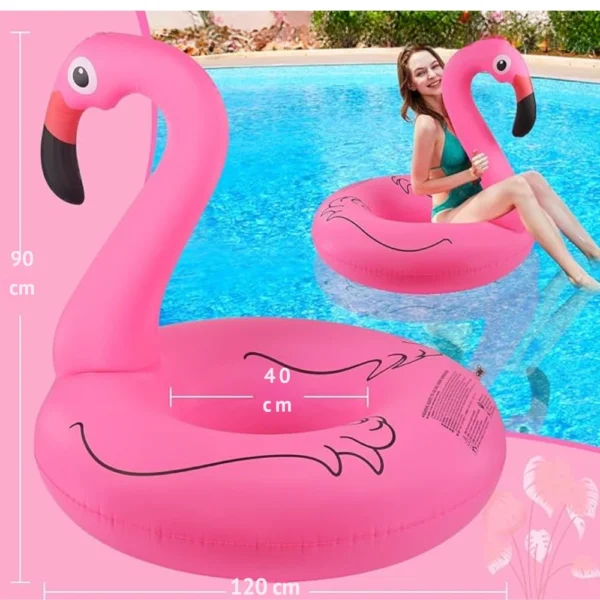 colac gonflabil pentru copii si adulti, roz, diametru 120 cm, flamingo, impact vision® colac gonflabil pentru copii si adulti, roz, diametru 120 cm, flamingo, impact vision®