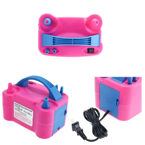 compresor profesional electric pentru umflat baloane, 600w, cu doua orificii, mod automat/manual, roz impact vision® compresor profesional electric pentru umflat baloane, 600w, cu doua orificii, mod automat/manual, roz impact vision®