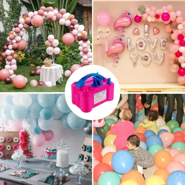 compresor profesional electric pentru umflat baloane, 600w, cu doua orificii, mod automat/manual, roz impact vision® compresor profesional electric pentru umflat baloane, 600w, cu doua orificii, mod automat/manual, roz impact vision®