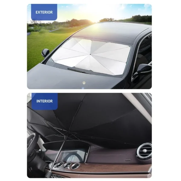 parasolar auto pentru parbriz tip umbrela – protectie uv, pliabil, usor de depozitat , negru argintiu, impact vision® parasolar auto pentru parbriz tip umbrela – protectie uv, pliabil, usor de depozitat , negru argintiu, impact vision®