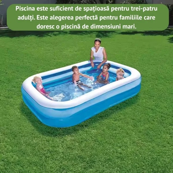 piscina gonflabila, culoare alb/albastru, dreptunghiulara, doua inele gonflabile, dimensiuni 262 x 175 x 51 cm, vinil rezistent, gradina si exterior, impact vision® piscina gonflabila, culoare alb/albastru, dreptunghiulara, doua inele gonflabile, dimensiuni 262 x 175 x 51 cm, vinil rezistent, gradina si exterior, impact vision®