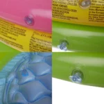 piscina gonflabila pentru copii, multicolora, rotunda, baza moale si doua inele gonflabile, dimensiuni 60 x 22 cm, vinil rezistent, gradina si exterior, impact vision®