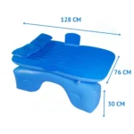 saltea auto gonflabila pentru bancheta, 2 perne incluse si pompa, albastru, impact vision®