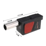suflanta electrica pentru gratar, portabila, cu alimentare pe baterii, negru,  impact vision®