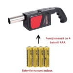 suflanta electrica pentru gratar, portabila, cu alimentare pe baterii, negru,  impact vision®