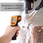 termometru digital cu infrarosu, portabil, masurare 50°c la 420°c , negru/portocaliu impact vision®