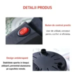 tigaie electrica pentru clatite, 20 cm, 600w, suprafata antiaderenta, rosie , impact vision®
