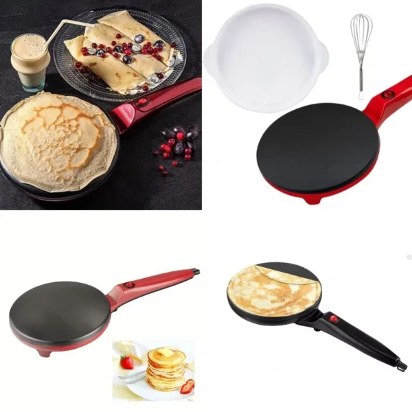 tigaie electrica pentru clatite, 20 cm, 600w, suprafata antiaderenta, rosie , impact vision® tigaie electrica pentru clatite, 20 cm, 600w, suprafata antiaderenta, rosie , impact vision®