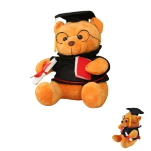 Ursulet de Plus Absolvent 19 cm, Teddy Bear, Cadou Absolvire , Multicolor, Impact Vision®