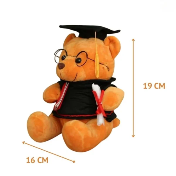 ursulet de plus absolvent 19 cm, teddy bear, cadou absolvire , multicolor, impact vision® ursulet de plus absolvent 19 cm, teddy bear, cadou absolvire , multicolor, impact vision®